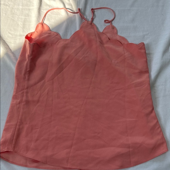 J Crew Coral Scallop Tank Top - Picture 3 of 6
